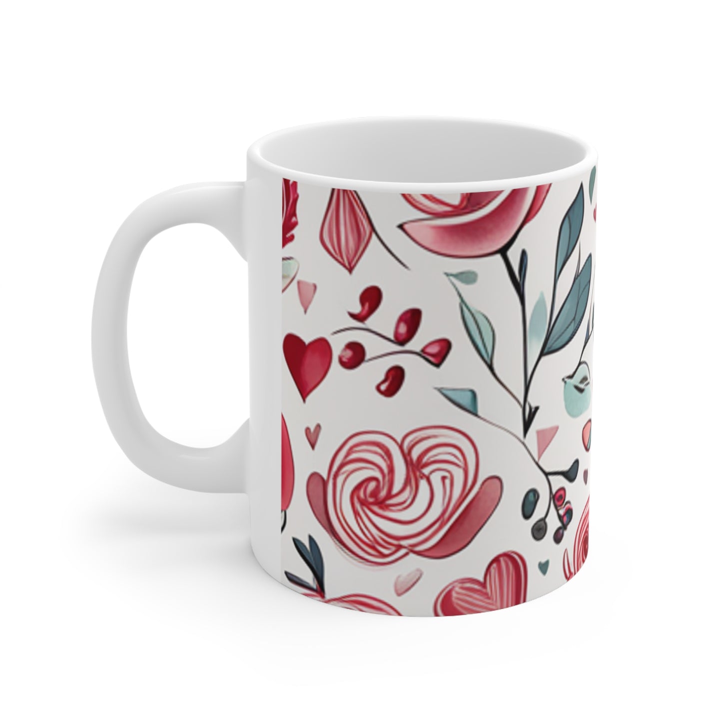 A beautiful illustration of roses Ceramic Mug 11oz