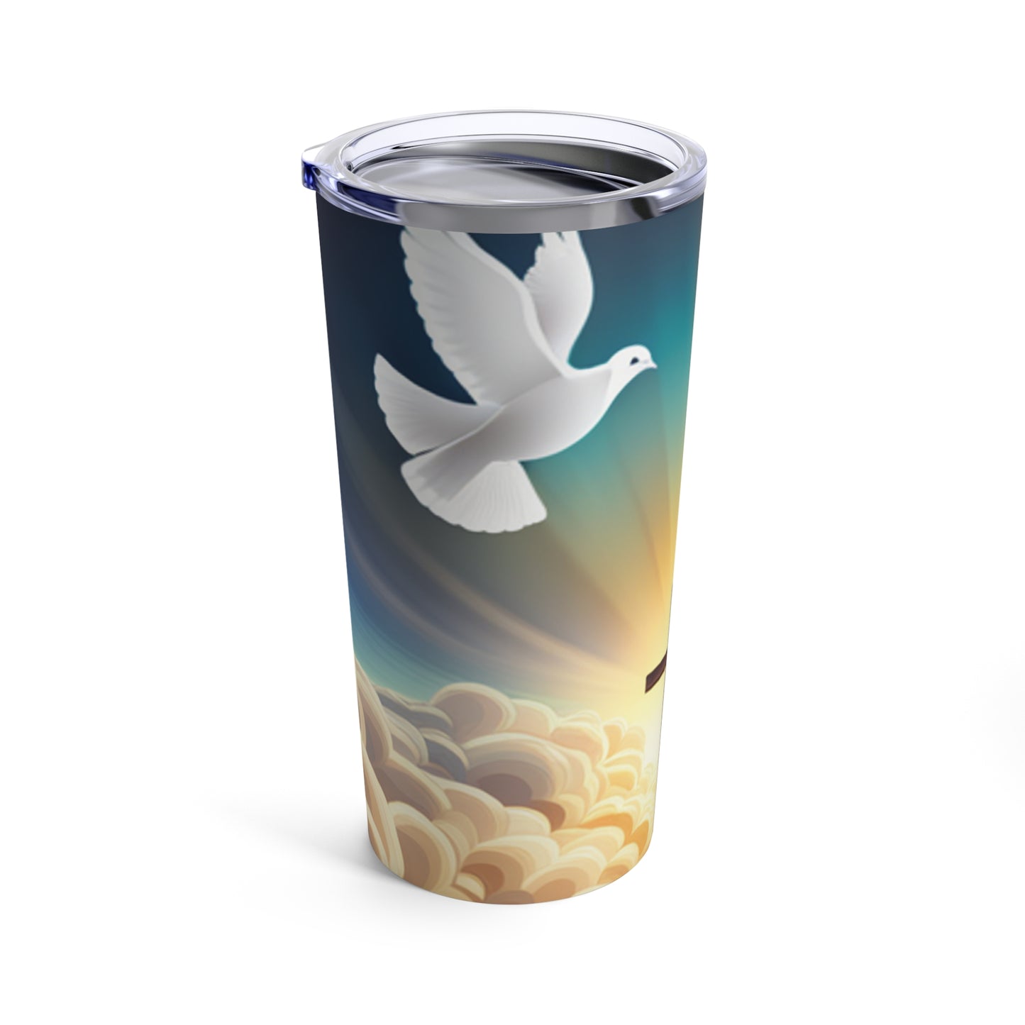 Heavenly Blue Sky with a Dove Tumbler 20oz