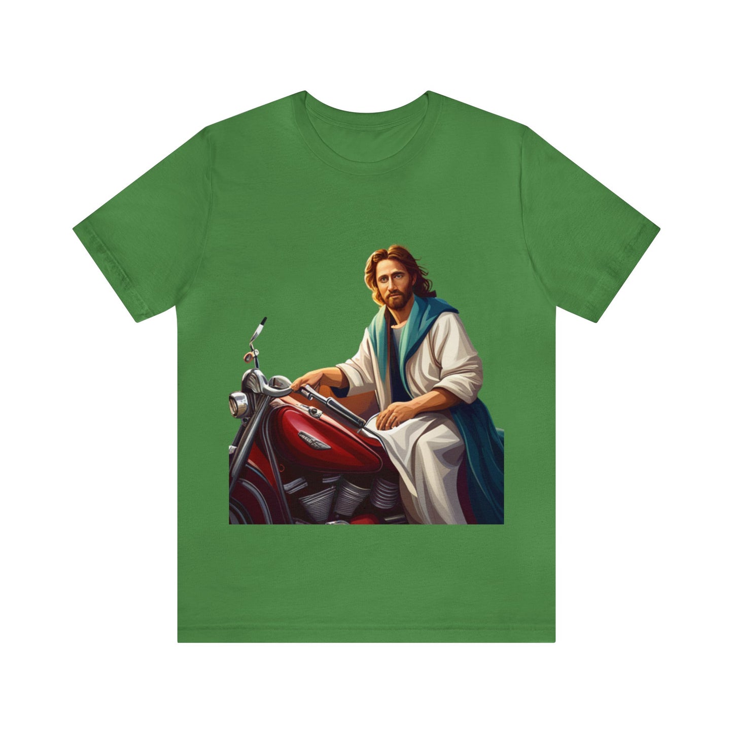 Jesus Takes Wheel Motorcycle Short Sleeve Tee