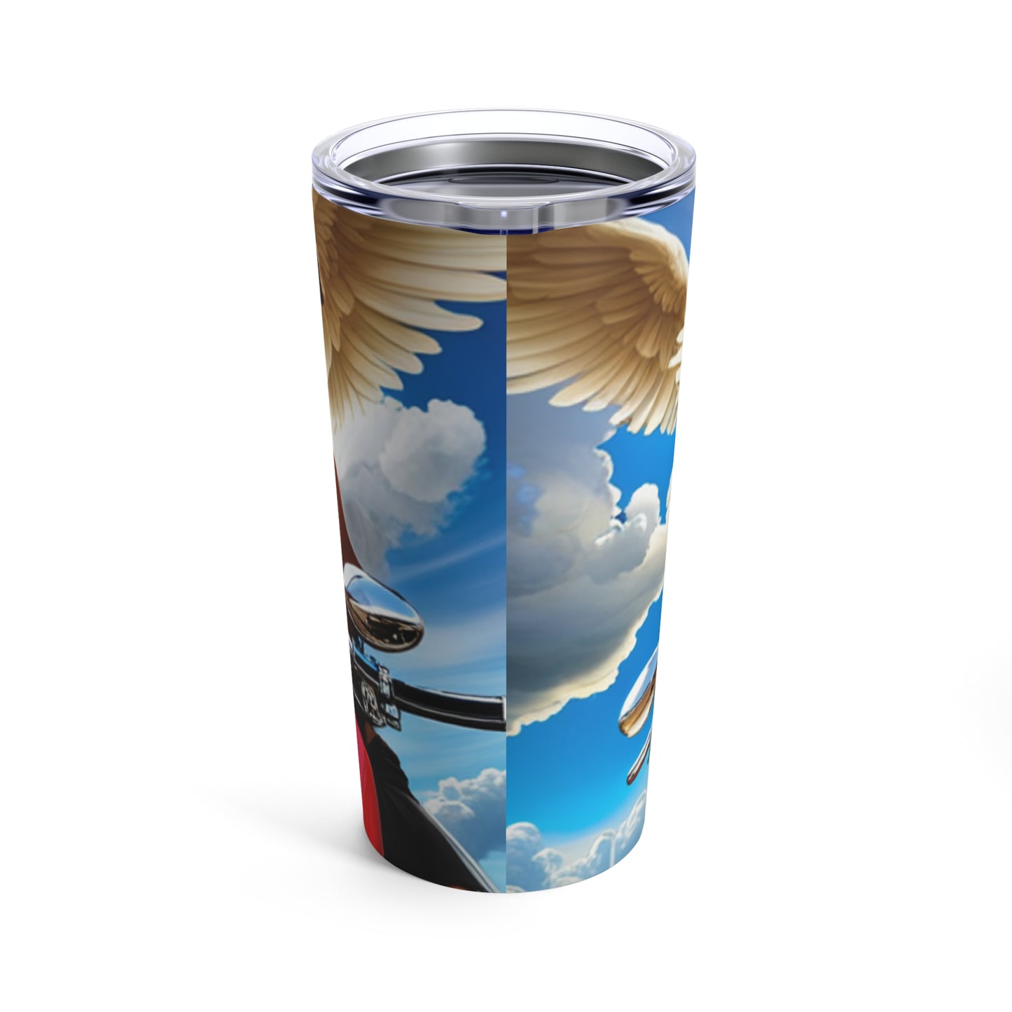 Two Dogs racing towards heaven Tumbler 20oz