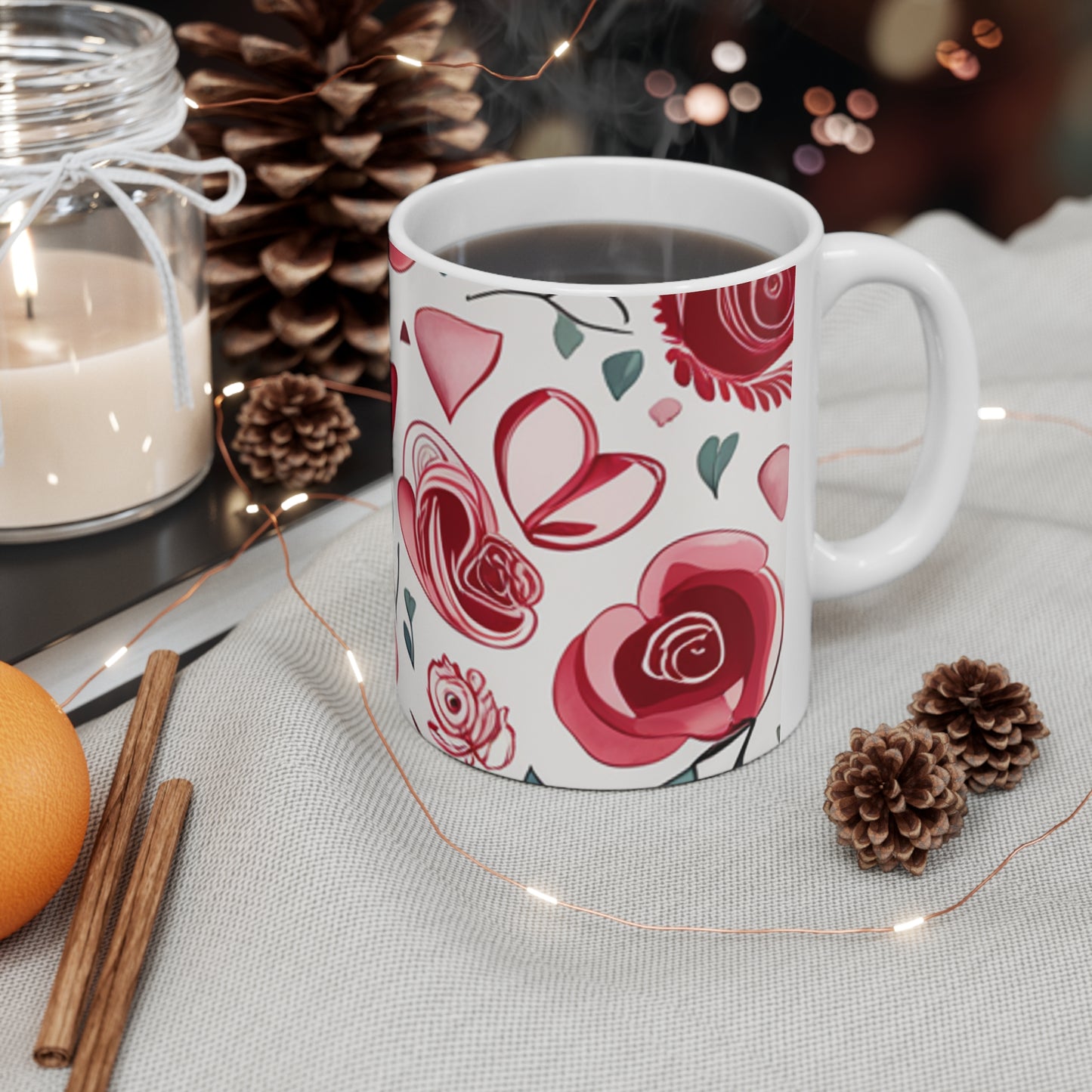 A beautiful illustration of roses Ceramic Mug 11oz