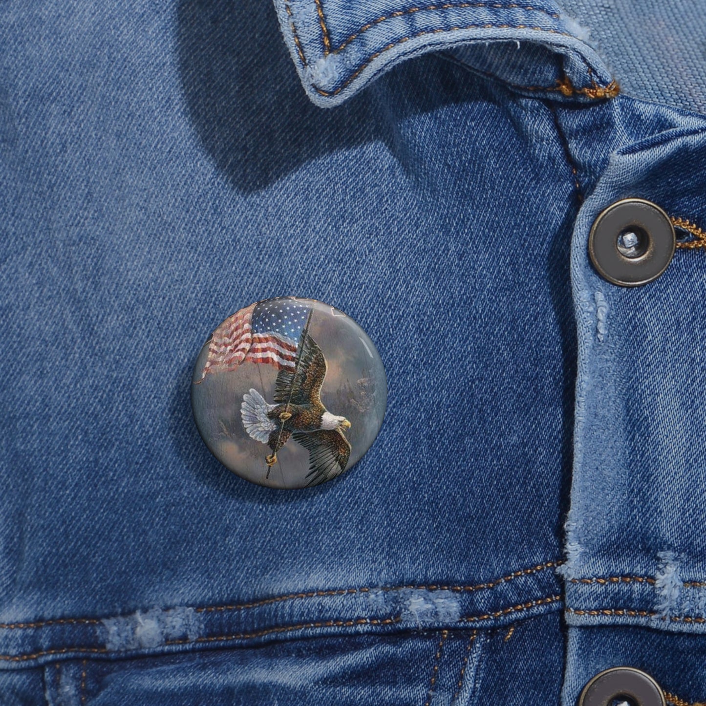 American Eagle Custom Pin Buttons