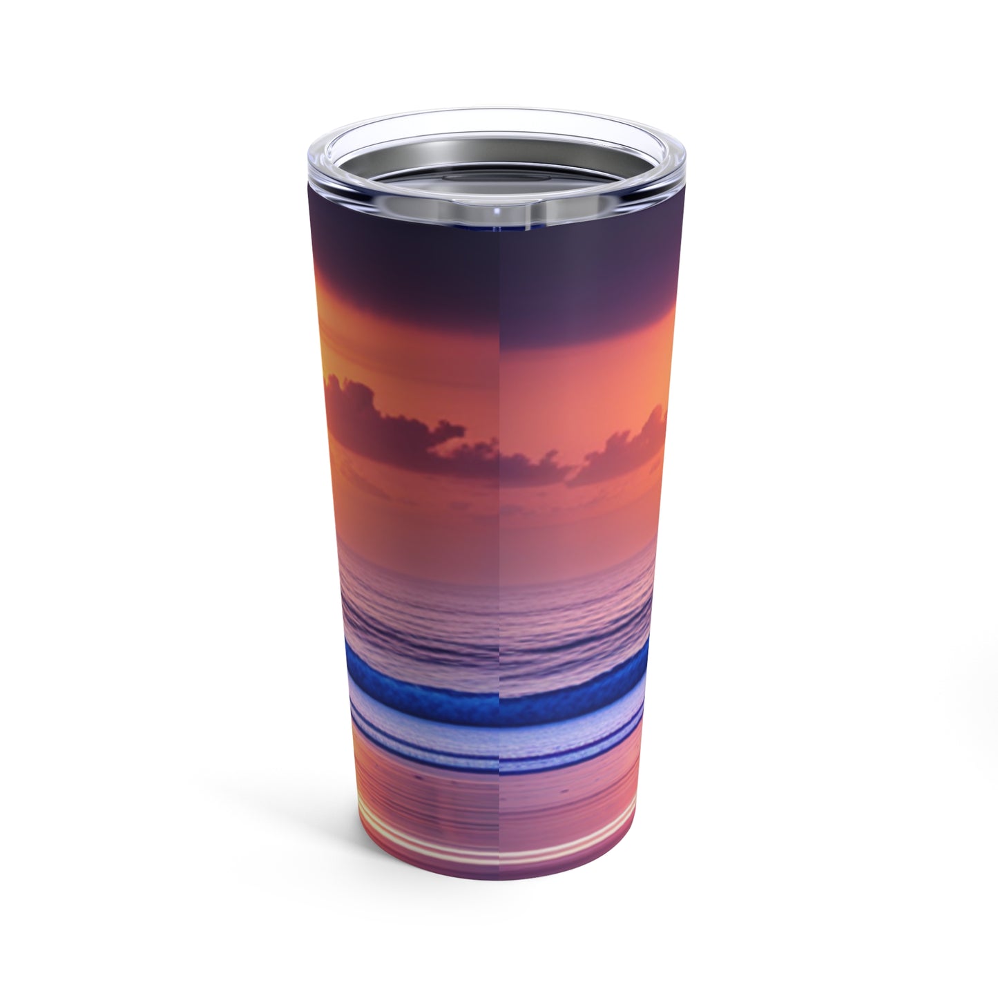 Heavenly Sunset on the beach with an eagle Tumbler 20oz