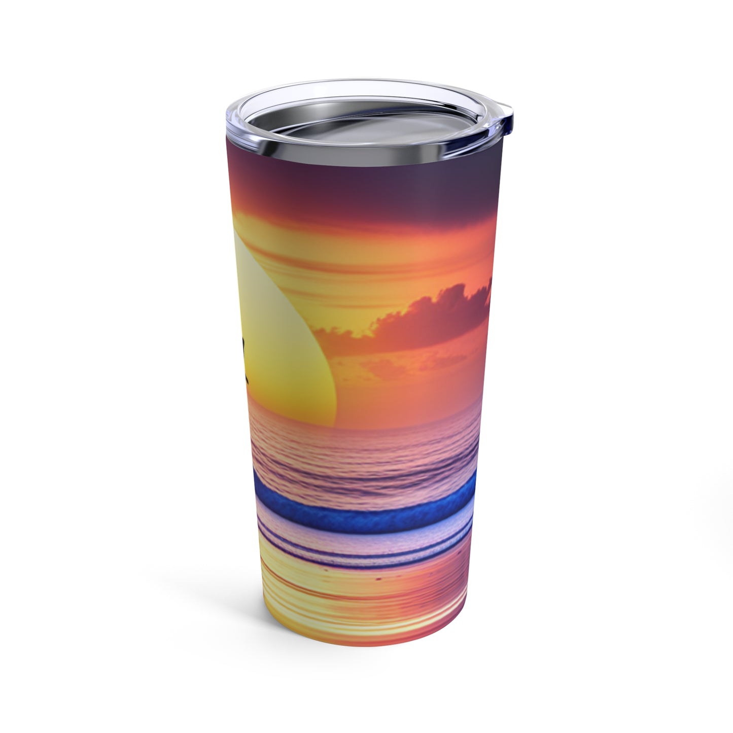 Heavenly Sunset on the beach with an eagle Tumbler 20oz