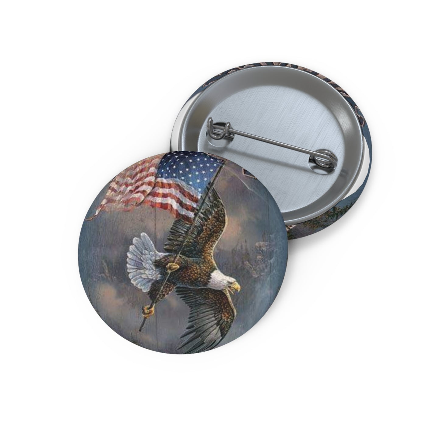 American Eagle Custom Pin Buttons