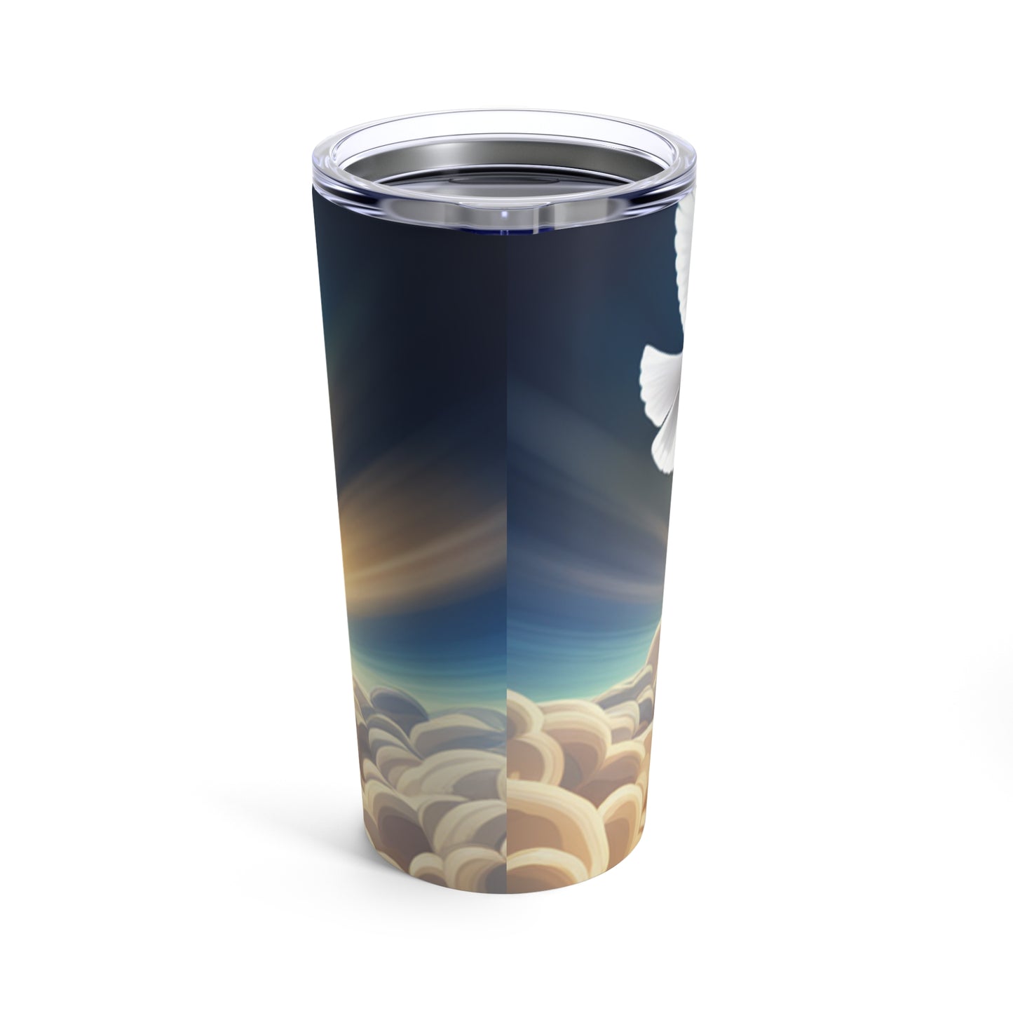 Heavenly Blue Sky with a Dove Tumbler 20oz