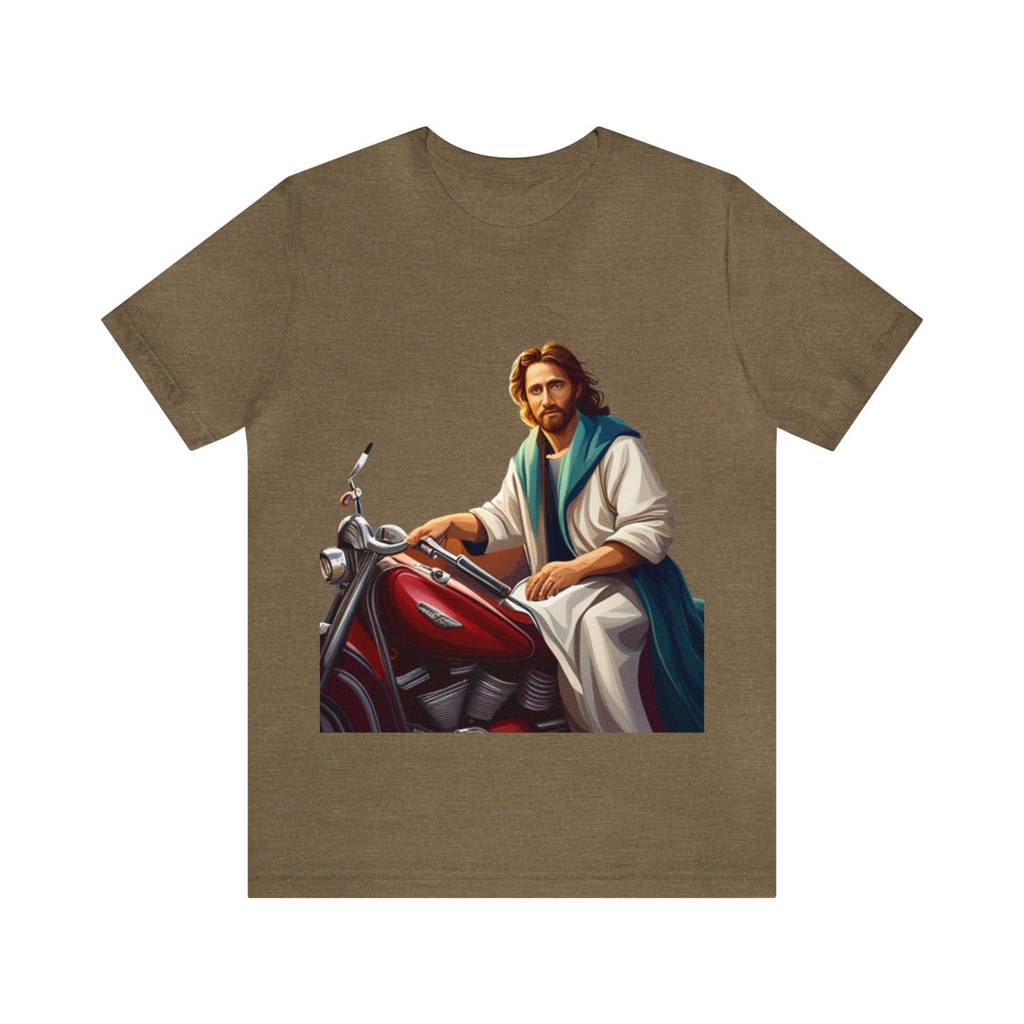 Jesus Takes Wheel Motorcycle Short Sleeve Tee